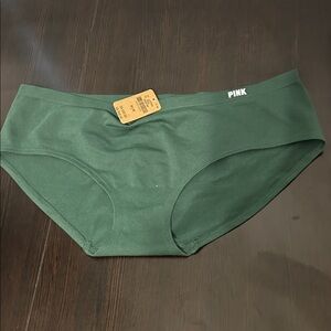 PINK Victoria's Secret Green Snowflake Hipster Bottom